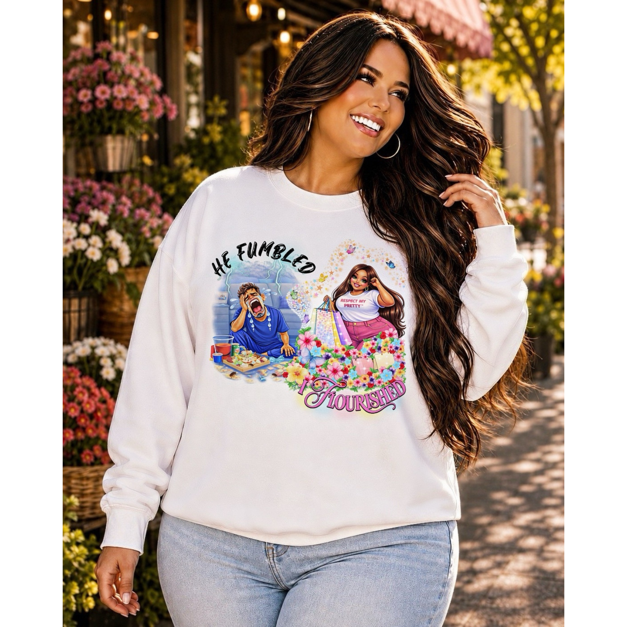 Brooke Let Go and Leveled Up Premium Sweatshirt